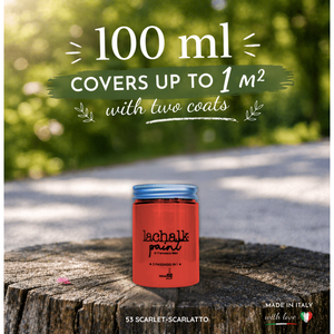 53 SCARLET 100 ml LaChalk the evolution of <b>chalk</b> paint Where <b>chalk</b> meets resin: Hybrid <b>Chalk</b> Resin Paint made in Italy - Product Image 2