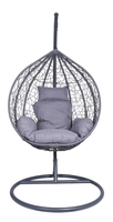 Chaise balançoire à oeufs de haute qualité en rotin suspendu avec support chaise d'extérieur intérieure avec cadre en acier capacité de 150kg
