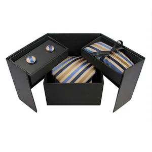 Свадебные Мужские галстуки подарочные большие квадратные упаковочные мужские брендовые роскошные галстуки карманные квадратные галстуки Набор Запонок носовой платок