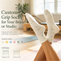 Chaussettes de sport antidérapantes en coton pour jeunes, avec logo personnalisé, douces, pour l'automne, yoga et pilates