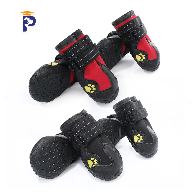 Luxury soft dog shoes and boots summer rubber large waterproof dog rain shoes