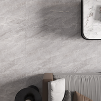 Carrelage en porcelaine aspect marbre gris moyen 600x1200mm, moderne, antidérapant, facile à nettoyer, imperméable pour sol, mur, salle de bain, couloir, salon