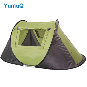 YumuQ 2 personas Venta caliente Compre una mejor caravana grande Tienda de <span class=keywords><strong>toldo</strong></span> emergente barata Apertura automática para acampar - Product Image 1
