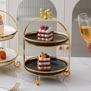 Afternoon Tea Dessert Station Display <strong>Stand</strong> - 3-<strong>Tier</strong> Tray European-Style Ceramic Pastry &amp; Cake <strong>Stand</strong> for Snacks, Fruits &amp; Cakes - Product Image 5