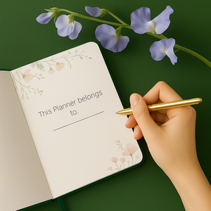Cuaderno de Hojas Doradas Verde Oscuro, Papel Grueso de 160 g/m², Tapa Dura, A5, Cuaderno Punteado, Marcapáginas de Doble Cinta, Diario para Escribir, Regalo - Product Image 3