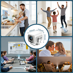 Proyector Nativo Android 14 con Resolución 1080P |   Decodificación 8K Compatible con <span class=keywords><strong>4K</strong></span> |   WiFi 6, BT 5.4, USB, HDMI |   Proyector Inteligente para Cine en Casa y Videojuegos - Product Image 4