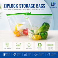 Sacs de stockage des aliments personnalisés en PE à double  Sac de conservation hermétique étanche pour la fraîcheur