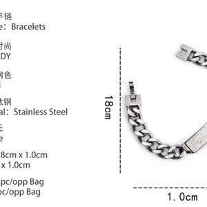 กำไลข้อมือแฟชั่นสไตล์ฮิปฮอปแบบคิวบาสำหรับผู้หญิงและผู้ชาย ประดับด้วยเพชรคิวบิกเซอร์โคเนีย เครื่องประดับแฟชั่น กำไลข้อมือทันสมัย - Product Image 2