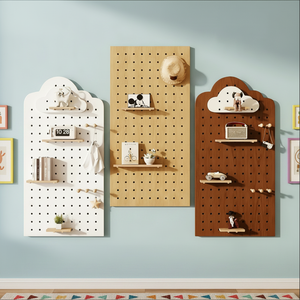 Panel de Almacenamiento Modular de Madera con Orificios para Organización de Pared, Estante de Exhibición para Sala de Estar, Cocina y Baño - Product Image 2