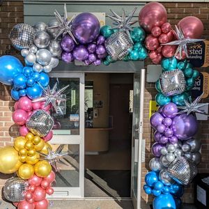 Decoraciones para Fiestas, Kit <span class=keywords><strong>de</strong></span> Globos Cromados con Globo <span class=keywords><strong>de</strong></span> Papel <span class=keywords><strong>de</strong></span> Aluminio con Diseño <span class=keywords><strong>de</strong></span> Radio y Patines, para Fiestas Temáticas <span class=keywords><strong>de</strong></span> Discoteca, DJ, Música y Cumpleaños - Product Image 3