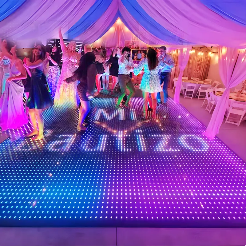 Pista De Baile LED Video Tanzfläche DJ Lichter Tragbare Matrix Panel Piste De Danse Lumineuse LED Digital Pixel Boden