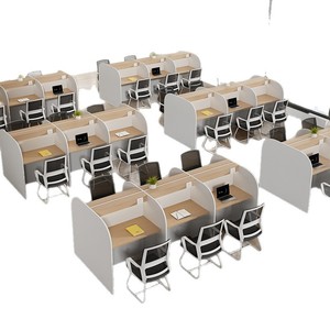 ชุดโต๊ะเก้าอี้ไม้สไตล์โมเดิร์นสำหรับการเรียนแบบอินเทอร์แอคทีฟ พร้อมฉากกั้นสำหรับใช้งานคนเดียว เหมาะสำหรับสำนักงาน <span class=keywords><strong>สอ</strong></span>บระดับปริญญาโท ห้องสมุดทั่วไป และการใช้งานทั่วไป - Product Image 6