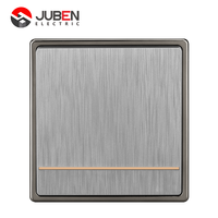 Interrupteur de lampe JUBEN, prise, néon, norme britannique, accessoires électriques, matériau PC, 10A max, gris, conçu pour la famille, tendance, 220V