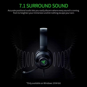 Nuevos Auriculares Originales Razer Kraken V3 X USB con Cable para Juegos, Ultraligeros de 285g, TriForce de 40mm, Sonido Envolvente 7.1, Micrófono HyperClear, RGB - Product Image 3