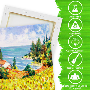 Bán buôn tùy chỉnh lớn <span class=keywords><strong>canvases</strong></span> cho bức tranh, ba mồi trắng 100% bông kéo dài trống Khung vải cho bức tranh sơn dầu - Product Image 3