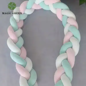 100 % Polyester Rohr hohle Fasern gefüllt Maschine waschbar superweiche riesige klobige mycke Hand gestrickt Knoten Kissen Babykissen