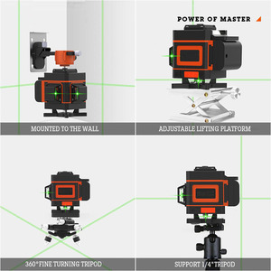 Nivel Láser Automático de Alta Precisión para Colocación de Azulejos, 12 Líneas 3D, Autonivelante 360°, N223, Luz Verde - Product Image 3