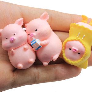 Vilead — Figurine de cochon rose pour bébé, poupée artisanale, miniature, décoration pour la maison, chambre de fille, jardin féerique, nouveau modè<span class=keywords><strong>le</strong></span> - Product Image 5