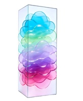 Écran LED numérique carré personnalisé P3.076 pour colonne intérieure, système d'affichage quadri-directionnel pour la communication commerciale et l'expérience de marque