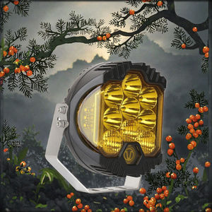ไฟสปอร์ตไลท์สำหรับรถออฟโรดสีเหลือง 90W 12V-24V ขนาด 5/7 นิ้ว ไฟ LED ติดกันชนหน้า ไฟส่องสว่างบนหลังคา ไฟตัดหมอก - Product Image 3