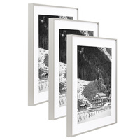 Cadre Photo Affiche Mural en Aluminium Design Américain Simple avec Bordure Super Étroite de 0,2''