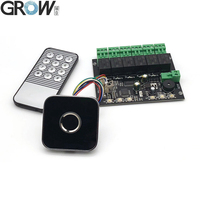 GROW K219-A+R502-AW - Placa de Control Remoto Programable con Múltiples Relés, Huella Dactilar e Infrarrojos