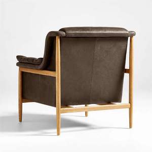 Sassanid OEM stile danese Top in pelle di grano sedia di lusso <span class=keywords><strong>da</strong></span> salotto fatta su ordinazione sedia di accento in pelle di sigaro - Product Image 4