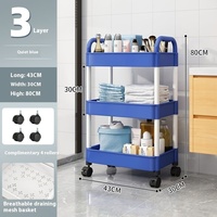 Étagère de rangement multicouche en plastique PP sur pied pour collations et étagères de rangement pour chambre à coucher salle de bain Gadgets pratiques
