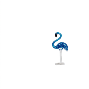 Figura Decorativa de Flamingo de Vidrio Soplado a Mano, Estilo Azul, Personalizada, para Navidad, Arte, Decoración de Jardín, Ecológica - Product Image 1
