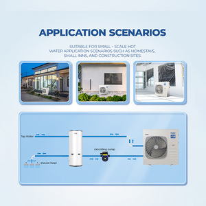 Sistema de Calefacción por Inversor de Corriente Continua R32 de Alta Temperatura y Bomba de Calor Aerotérmica Comercial de Aire a Agua para Agua Caliente - Product Image 6