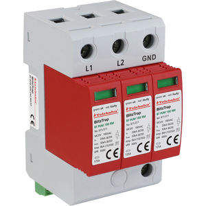 Dispositivo di Protezione da Sovratensioni AC (SPD) Bifase 120V 240V 150V 300V, Protezione da Fulmini 50kA T1 Tipo 3 con Messa a Terra e Neutro - Product Image 3