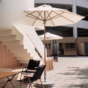 Parapluie en bois massif pour les loisirs en plein air, patio, jardin, plage, restaurant, <span class=keywords><strong>parasol</strong></span> commercial, <span class=keywords><strong>parasol</strong></span> blanc - Product Image 1