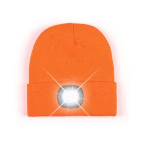 Unisex Gifts Beanie With <b>Light</b> Usb <b>Rechargeable</b> Led Headlamp Cap Winter Knitted <b>Night</b> Lighted Hat Flashlight - Product Image 4