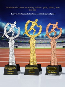 Trofeo Deportivo Personalizado de Cristal, Figura para Eventos Deportivos, Carreras de Estafeta, Maratón, Medalla de Campeonato con Logotipo Personalizable y Grabado Gratuito - Product Image 4