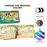 Libro ocupado de encuadernación en espiral impreso personalizado para niños en edad preescolar y niños pequeños hecho de papel duradero para cuentos infantiles