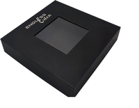 Boîte cadeau en carton rigide recyclable haut de gamme pour bijoux, avec pelliculage brillant, gaufrage, dorure à chaud, logo personnalisé et revêtement UV