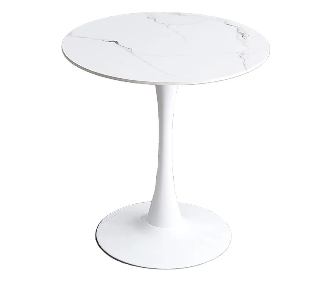 Круглый стол с мраморной столешницей, 60 см, Фабричный дизайн, металлический обеденный стол, оптовая продажа, Северный дизайн, металлический деревянный шпон, обеденный стол