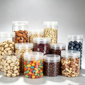 Stoples Penyimpanan PET Transparan Dengan Tutup Hitam Kedap Udara, Wadah Plastik Food Grade MI0.8 untuk Biji Kopi, Kacang, Camilan, Makanan Kering, Logo Custom - Product Image 2
