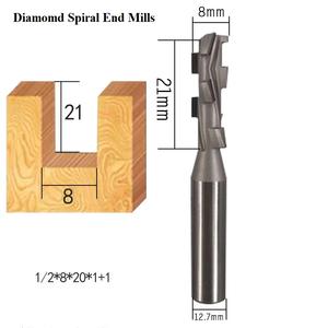 LIVTER kustom kualitas tinggi pemotong penggilingan 1/2 "Shank berlian Cnc alat ukir Pcd Router bit untuk pertukangan - Product Image 5