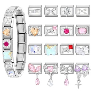 Conectores de Pulsera Delicados y Elegantes con Detalles de Diamantes, Componentes de Joyería para Anillos, Collares y Colgantes DIY - Product Image 3