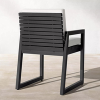 Ensemble de table et chaises de salle à manger d'extérieur en aluminium moderne, meubles de jardin, patio, restaurant, hôtel, villa