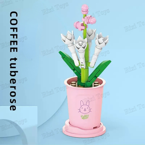 LELE BROTHER 8814-4, Juego de Bloques de Construcción para Arreglos Florales, Mini Juguetes de Bricolaje, Adornos de Interior, Regalo para Niñas, Regalo para Niños - Product Image 5