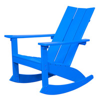 Fauteuil à bascule contemporain en HDPE blanc HY HC-B301 personnalisé, populaire pour le jardin, le pique-nique et l'extérieur - Non pliable, pour chambre et salon