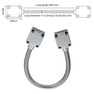 Protección de cable de alta calidad Bucle de puerta de acero inoxidable 40cm Conector de plástico Cerradura de puerta Bucle de cable - Product Image 2