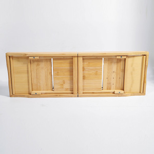 Bamboo Bathtub Rack 70x23x4.5cm Foldable Retractable <b>Storage</b> Shelf For Bathroom <b>Bathing</b> Use - Product Image 3
