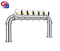 GB Ventes Flash : Colonne à Bière en U à 6 Trous avec Éclairage LED pour Restaurants et Hôtels