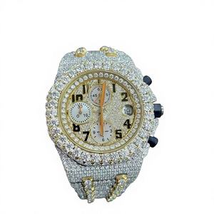 Pass Diamond Tester <b>for</b> <b>Men</b> Luxury Yellow Gold Moissanite <b>Watch</b> Iced High Quality Hip Hop <b>Mechanical</b> Automatic Stainless Steel - Product Image 1