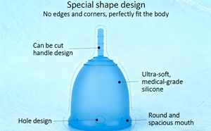 Disco de menstruación de silicona de grado médico plegable reutilizable, Copa Menstrual de higiene para mujer con <span class=keywords><strong>esterilizador</strong></span> - Product Image 2