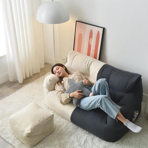 Fauteuil pouf double moderne DISHI, <span class=keywords><strong>canapé</strong></span> confortable pour couple, ensemble de meubles en tissu créatif pour salon - Product Image 2
