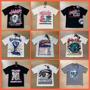 T-shirt da <span class=keywords><strong>uomo</strong></span> casual alla moda a maniche corte in 100% cotone con stampa vintage Hell Star, <span class=keywords><strong>abbigliamento</strong></span> <span class=keywords><strong>estivo</strong></span>, disponibile subito - Product Image 2